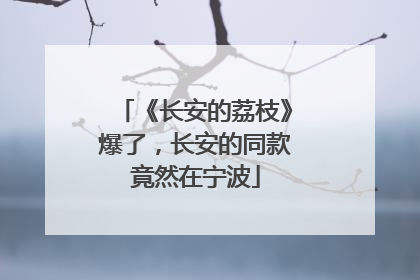《长安的荔枝》爆了，长安的同款竟然在宁波