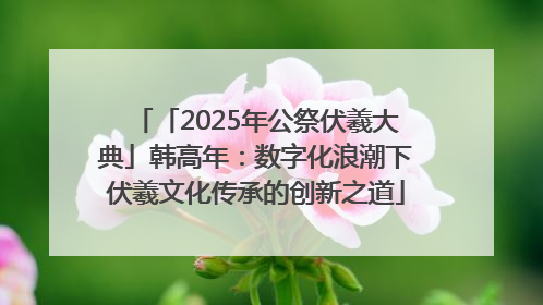 「2025年公祭伏羲大典」韩高年：数字化浪潮下伏羲文化传承的创新之道