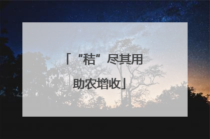 “秸”尽其用 助农增收