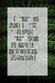 “粽”情洛阳丨“艾”在伊滨 “粽”享露营 端午主题文明实践活动启动
