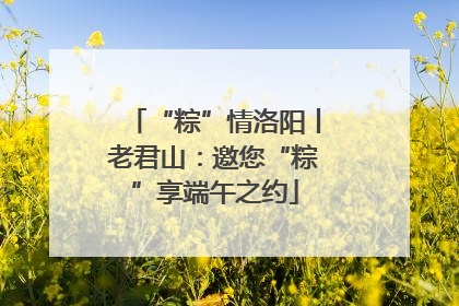 “粽”情洛阳丨老君山：邀您“粽”享端午之约