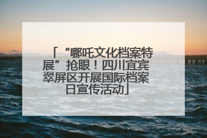 “哪吒文化档案特展”抢眼！四川宜宾翠屏区开展国际档案日宣传活动