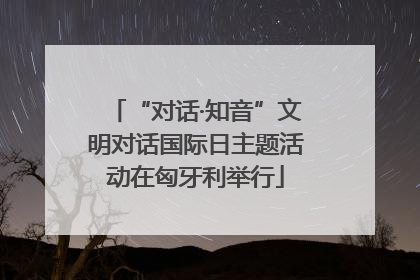 “对话·知音”文明对话国际日主题活动在匈牙利举行