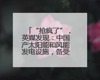 “抢疯了”，英媒发现：中国产太阳能和风能发电设施，备受邻国热捧