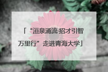 “洹泉涌流·招才引智万里行”走进青海大学