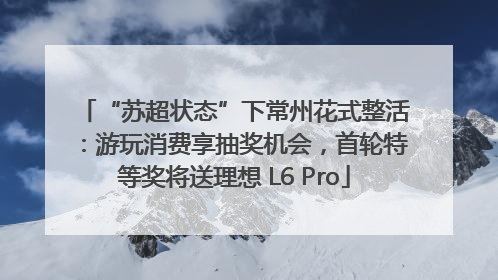 “苏超状态”下常州花式整活：游玩消费享抽奖机会，首轮特等奖将送理想 L6 Pro