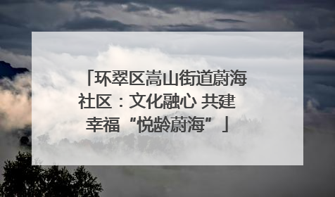 环翠区嵩山街道蔚海社区：文化融心 共建幸福“悦龄蔚海”