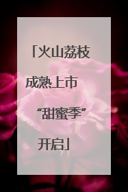 火山荔枝成熟上市 “甜蜜季”开启