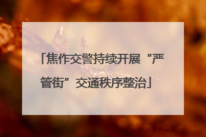 焦作交警持续开展“严管街”交通秩序整治