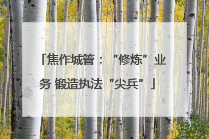 焦作城管：“修炼”业务 锻造执法“尖兵”