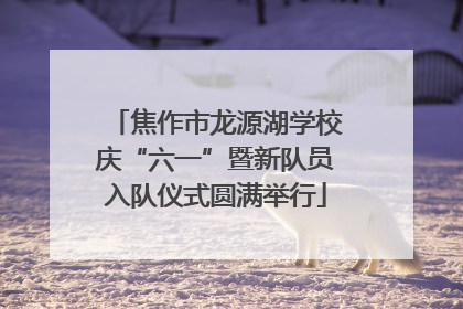 焦作市龙源湖学校庆“六一”暨新队员入队仪式圆满举行