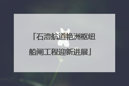 石澧航道艳洲枢纽船闸工程迎新进展