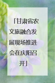 甘肃省农文旅融合发展现场推进会在庆阳召开