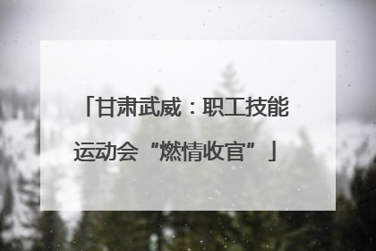 甘肃武威：职工技能运动会“燃情收官”