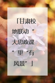 甘肃校地联动“大思政课”里“有风景”
