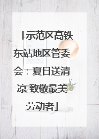 示范区高铁东站地区管委会：夏日送清凉 致敬最美劳动者