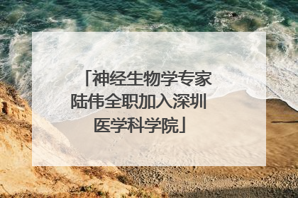 神经生物学专家陆伟全职加入深圳医学科学院