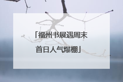 福州书展遇周末 首日人气爆棚