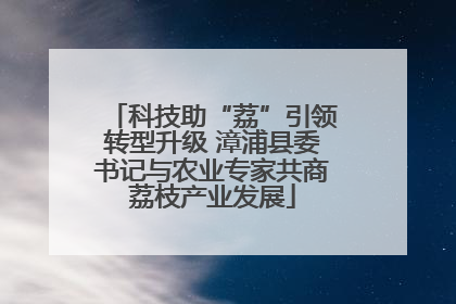科技助“荔”引领转型升级 漳浦县委书记与农业专家共商荔枝产业发展
