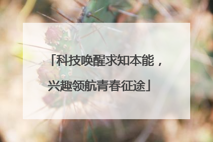 科技唤醒求知本能，兴趣领航青春征途