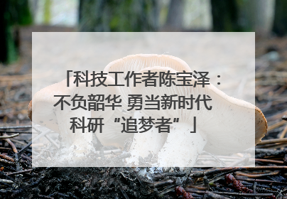 科技工作者陈宝泽：不负韶华 勇当新时代科研“追梦者”