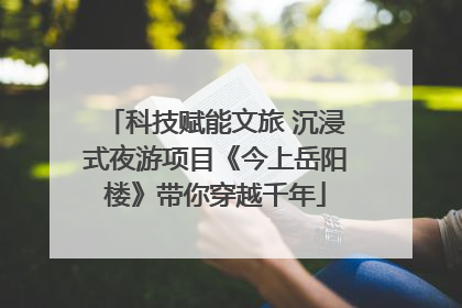 科技赋能文旅 沉浸式夜游项目《今上岳阳楼》带你穿越千年