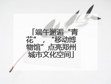 端午邂逅“青花”，“移动博物馆”点亮郑州城市文化空间