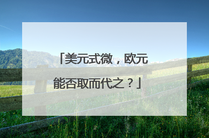 美元式微，欧元能否取而代之？