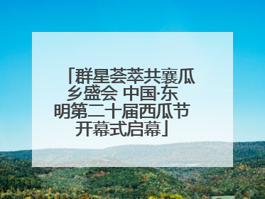 群星荟萃共襄瓜乡盛会 中国·东明第二十届西瓜节开幕式启幕