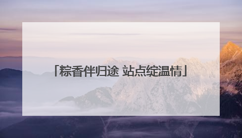 粽香伴归途 站点绽温情