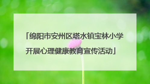 绵阳市安州区塔水镇宝林小学开展心理健康教育宣传活动