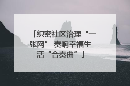 织密社区治理“一张网” 奏响幸福生活“合奏曲”