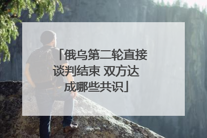 俄乌第二轮直接谈判结束 双方达成哪些共识