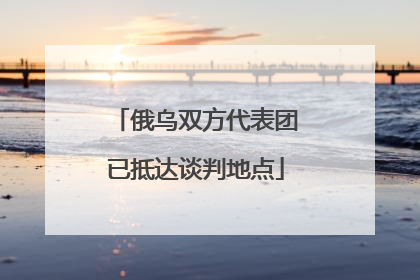 俄乌双方代表团已抵达谈判地点