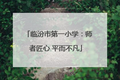 临汾市第一小学：师者匠心 平而不凡
