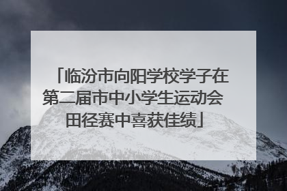 临汾市向阳学校学子在第二届市中小学生运动会田径赛中喜获佳绩
