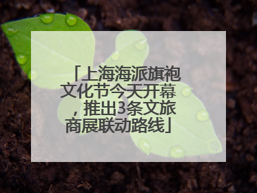 上海海派旗袍文化节今天开幕，推出3条文旅商展联动路线