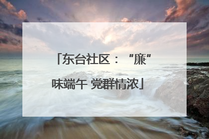 东台社区：“廉”味端午 党群情浓