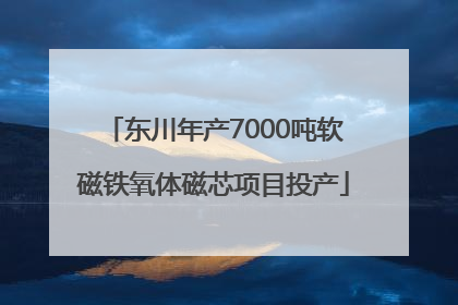 东川年产7000吨软磁铁氧体磁芯项目投产