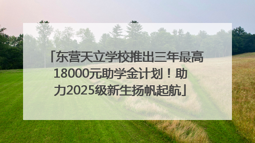 东营天立学校推出三年最高18000元助学金计划！助力2025级新生扬帆起航