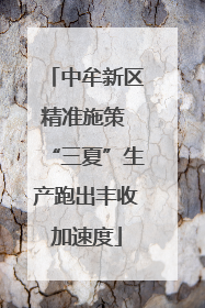 中牟新区精准施策 “三夏”生产跑出丰收加速度