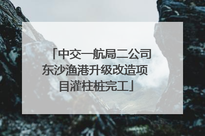 中交一航局二公司东沙渔港升级改造项目灌柱桩完工