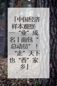 中国经济样本观察·一“业”成名丨面包“总动员”！“走”天下也“香”家乡