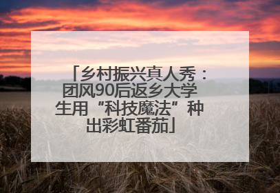 乡村振兴真人秀：团风90后返乡大学生用“科技魔法”种出彩虹番茄
