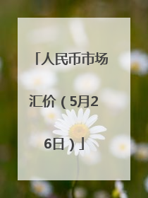 人民币市场汇价（5月26日）