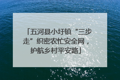 五河县小圩镇“三步走”织密农忙安全网，护航乡村平安路