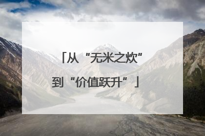 从“无米之炊”到“价值跃升”