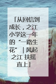 从回信到成长，之江小学这一年的“一路生花”｜风起之江 扶摇直上
