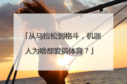 从马拉松到格斗，机器人为啥都爱搞体育？