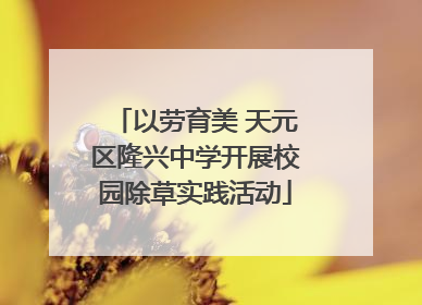 以劳育美 天元区隆兴中学开展校园除草实践活动